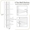 Sorbus 5 Tier Wall Shelf Unit, Vertical Column Utility Shelving for Home Decor and Storage Organizer, Wall-Mounted Floating Shelves